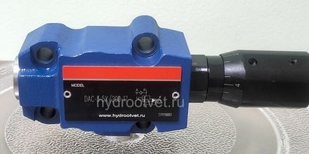 DAC-3-5X/200-17 - Пилот разгрузочного предохранительного клапана без основного плунжера с давлением настройки до 200 бар, с разностью срабатывания в 17%