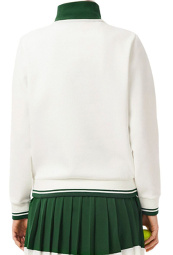 Женская теннисная куртка Lacoste Heritage UV Protect - white/green
