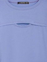 Лонгслив с вырезом трикотажный базовый