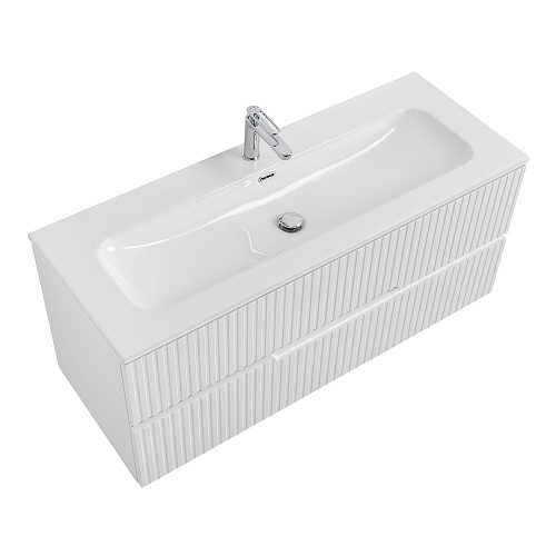 Тумба с раковиной Cezares DUET-N 120 DUET-N-1200-2C-SO-BO+CZR-8073-120 Bianco Opaco