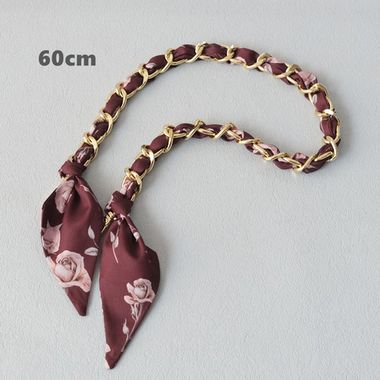 Ручка из цепочки(золото) с платком S-35