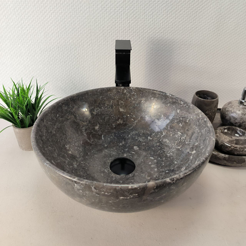 Раковина из мрамора Bowl Grey BM-66093 40х40х17 из натурального камня
