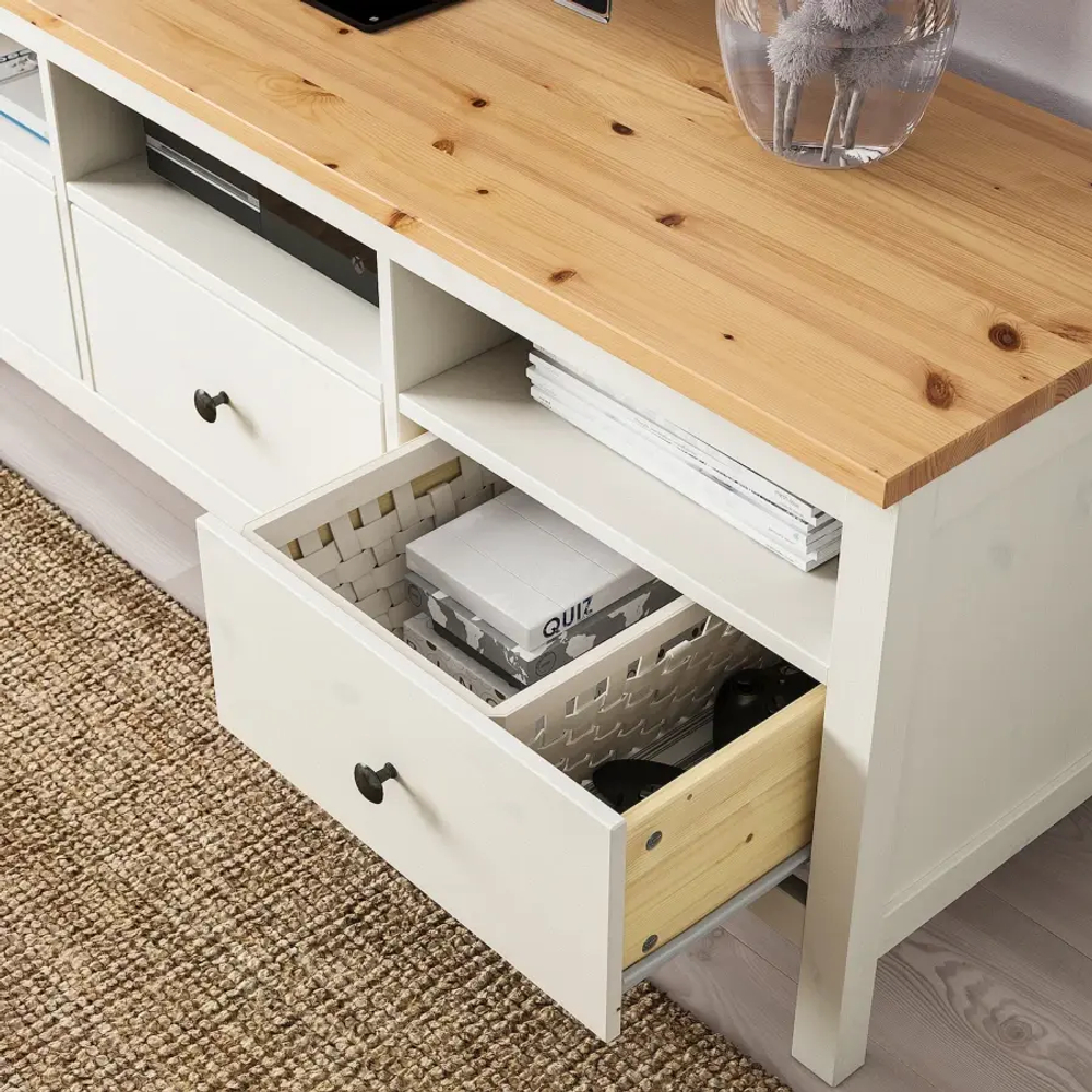 Тумба под ТВ - IKEA HEMNES, 57x148 см, белый, Хемнэс ИКЕА