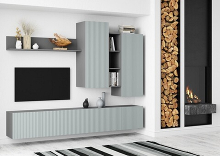 Гостиная стенка Сканди НМ-001 Серая