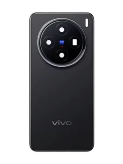 Задняя крышка для Vivo X200 черная (Black) со стеклом камеры