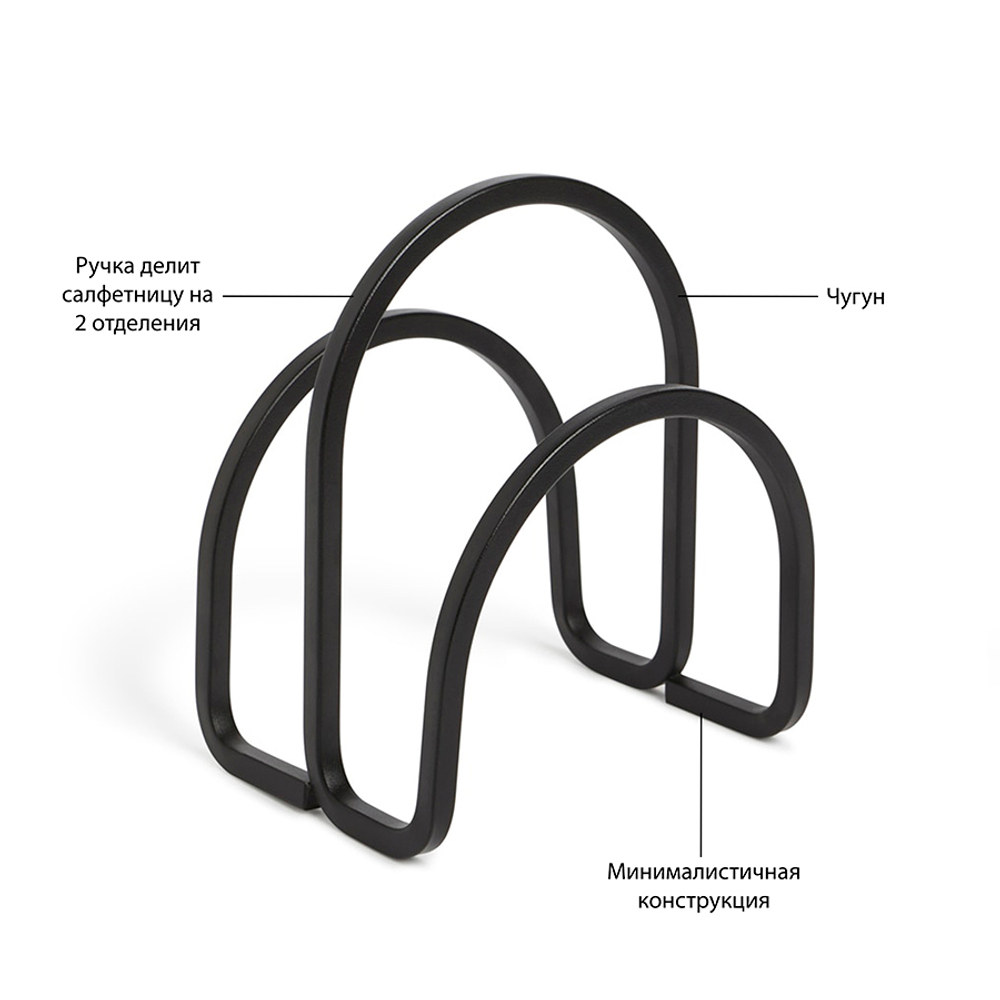 Держатель для салфеток squire, черный