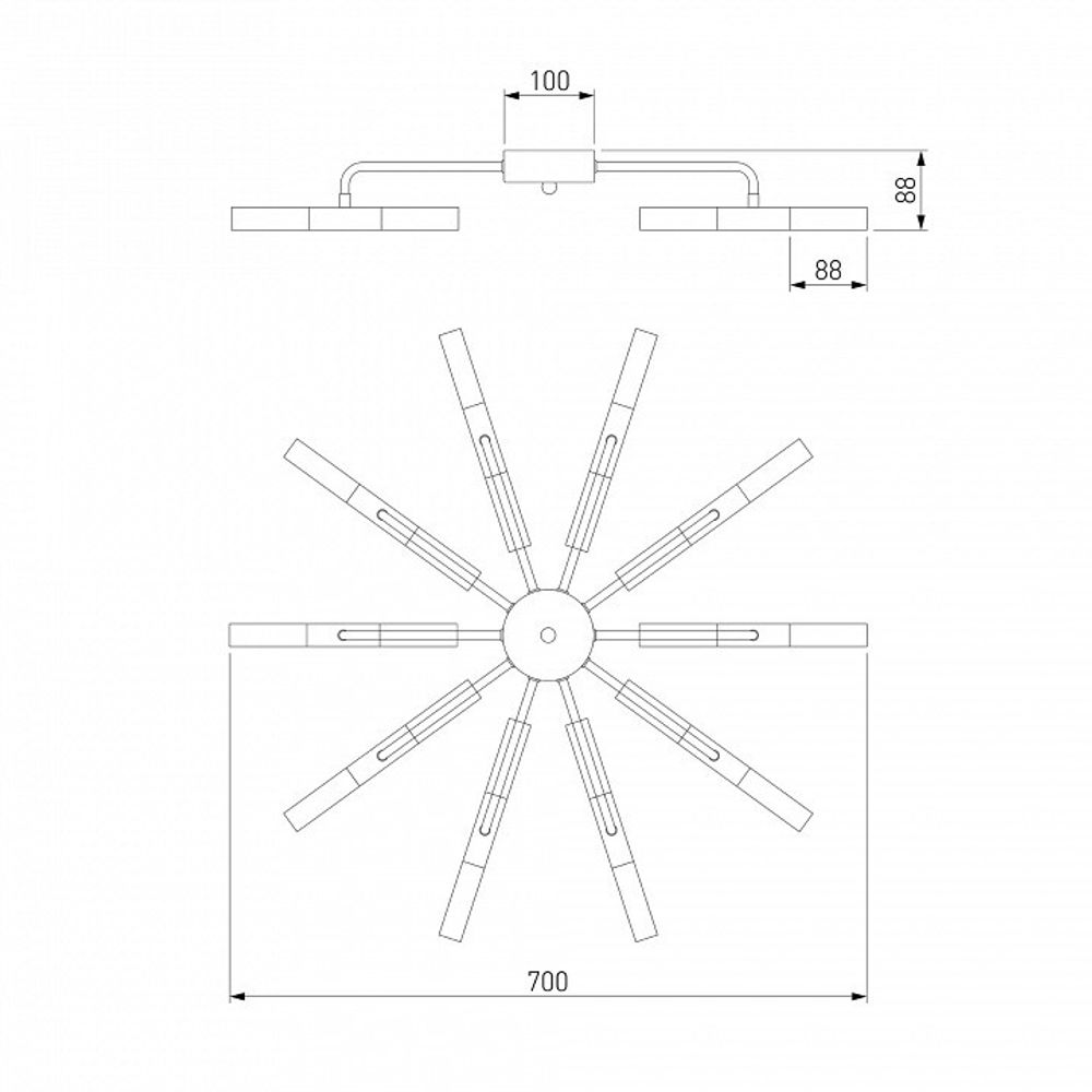 Потолочная люстра Bogate's Bastone 347 Smart