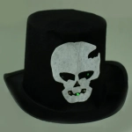 Шляпа карнавальная «Helloween - Цилиндр череп» с подсветкой