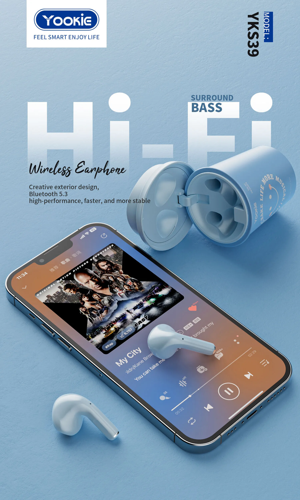 Гарнитура Yookie Bluetooth YKS052