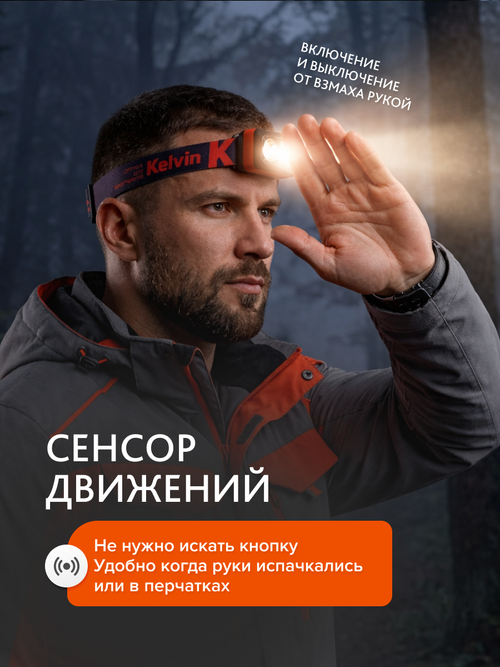 Фонарь налобный Levenhuk Kelvin Ski Race 2026