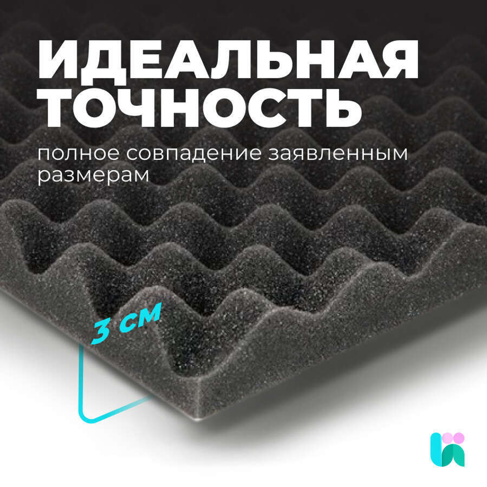 Акустический поролон, Волна, 30х1000х2000мм