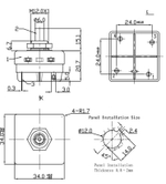 Галетный переключатель RT-18-4P ON-OFF 1/2A