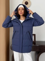 Куртка весенняя удлиненная со съемным капюшоном