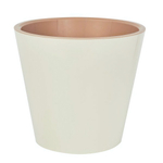 Горшок для цветов London D320мм, 15,7л с дренажной вставкой, на колесиках Сливочный