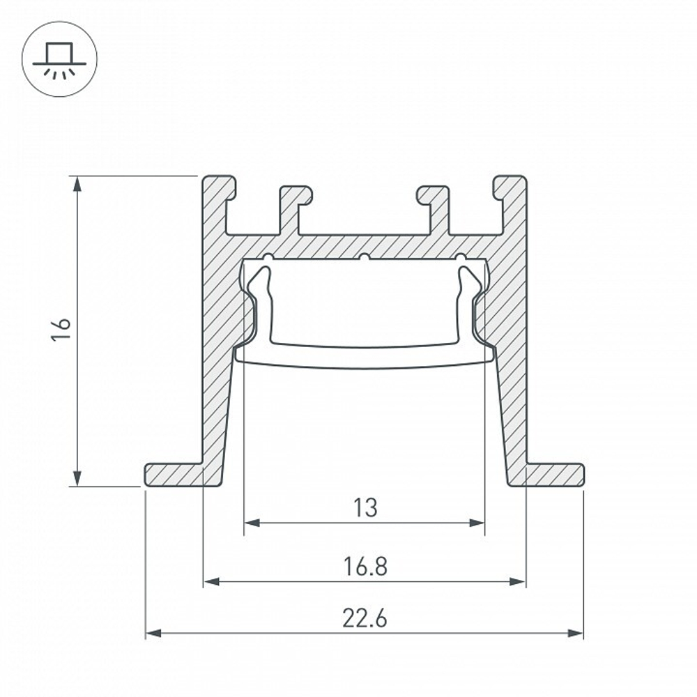 Профиль встраиваемый Arlight SL-COMFORT 031769