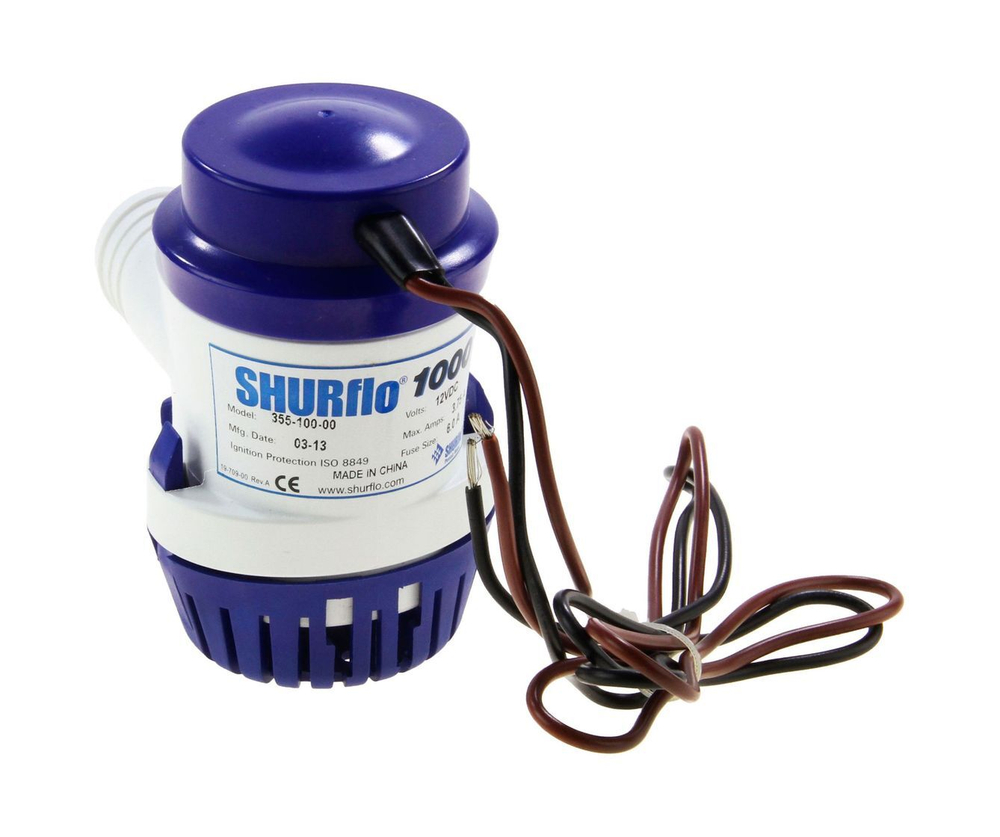 Помпа осушительная Shurflo, 12 В, 1000GPH (3785 л/час)
