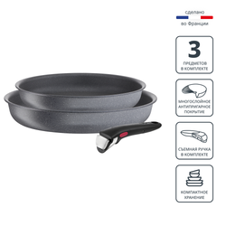 Набор посуды со съемной ручкой Tefal Ingenio Natural Force 3 предмета 22/26 см L3969202