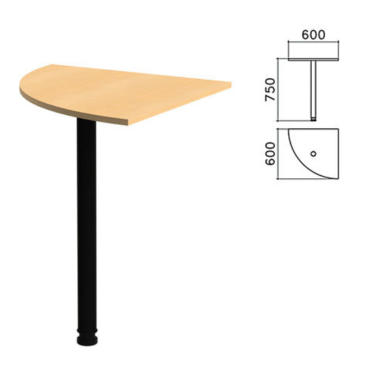Стол приставной угловой "Канц", 600х600х750, цвет бук невский (КОМПЛЕКТ)