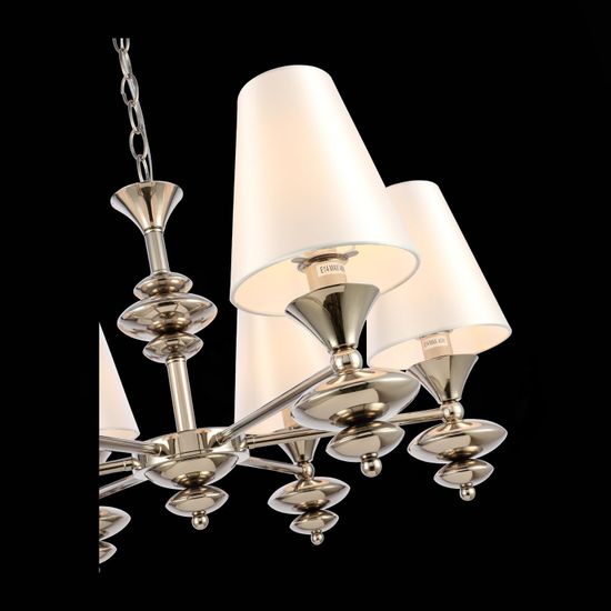 SL1137.103.06 Светильник подвесной Никель/Белый E14 6*40W RIONFO