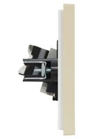 FORTE&PIANO Розетка двойная RJ11+RJ45 кат.5E FP435 ваниль IEK