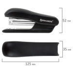 Степлер №24/6, 26/6 BRAUBERG "SX-39", до 25 листов, черный
