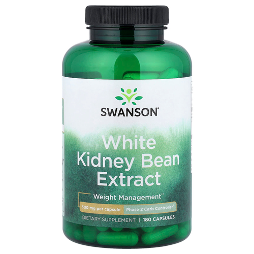 Swanson, экстракт белой фасоли, 180 капсул (500 мг в 1 капсуле)