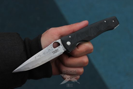 Складной нож Mcusta Tactility Elite SPG2 Hammered Blade, микарта Handle c клинком из стали SPG2 (SG2) рукоять микарта