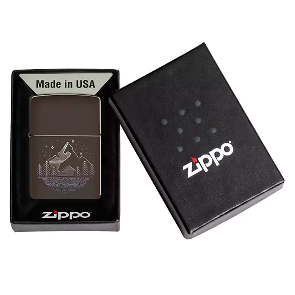 Зажигалка Zippo 49633 Mountain Design, Brown
