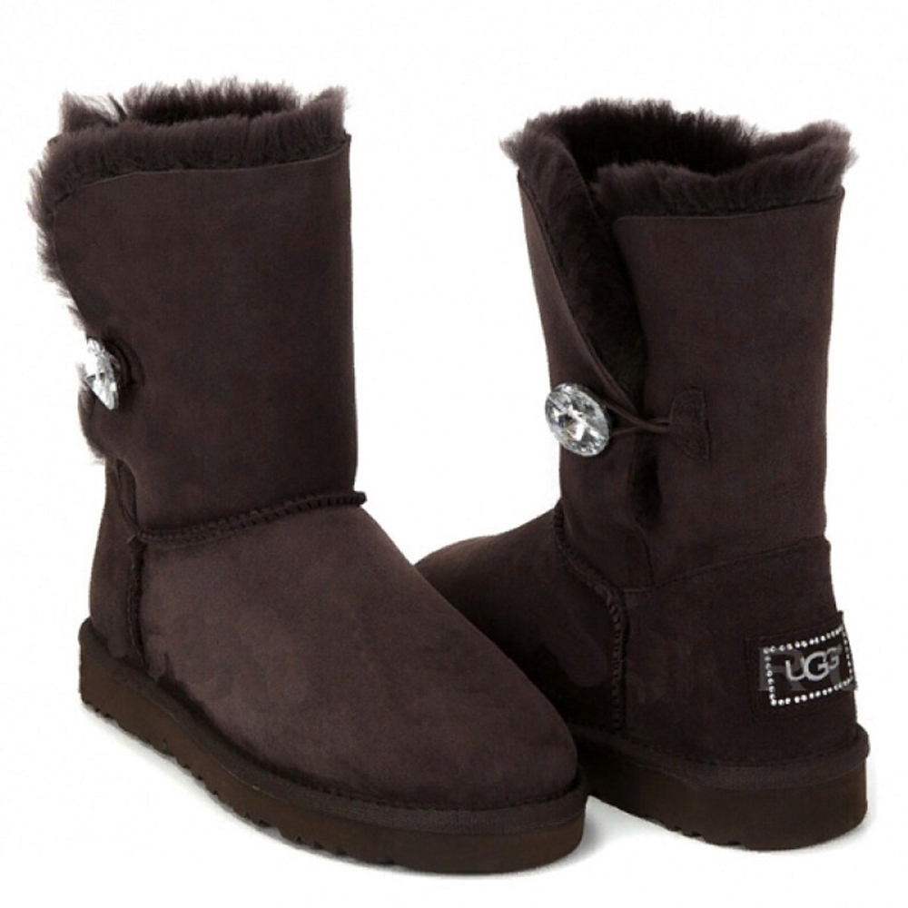 Угги Bailey Button Bling Chocolate
