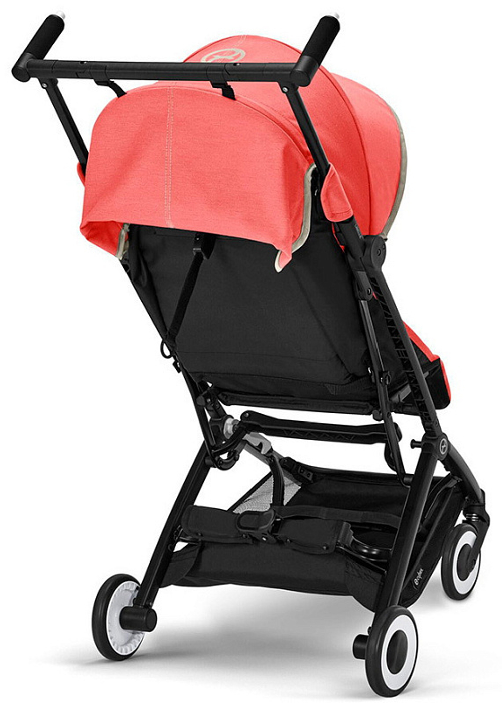 Прогулочная коляска Cybex Libelle BLK Hibiscus Red с дождевиком