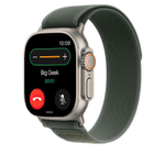 Браслет Apple Trail Loop, зелёный со светлой пряжкой, для Apple Watch 44, 45, 46 мм, Ultra и Ultra 2 (дизайн 2024), M/L