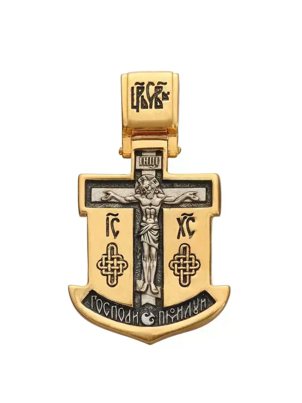 Крест из серебра/Позолота/Николай Чудотворец