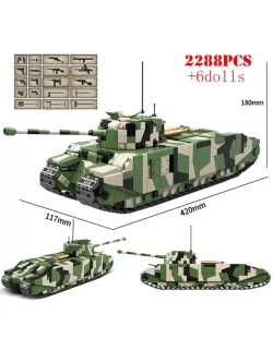 Конструктор Сверхтяжелый танк Старая гвардия 2288 деталей