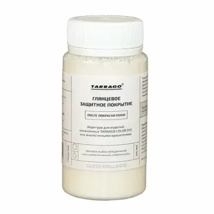 Защитное глянцевое покрытие TARRAGO для гладкой кожи FINISHING, BRILLANTE, 100мл.