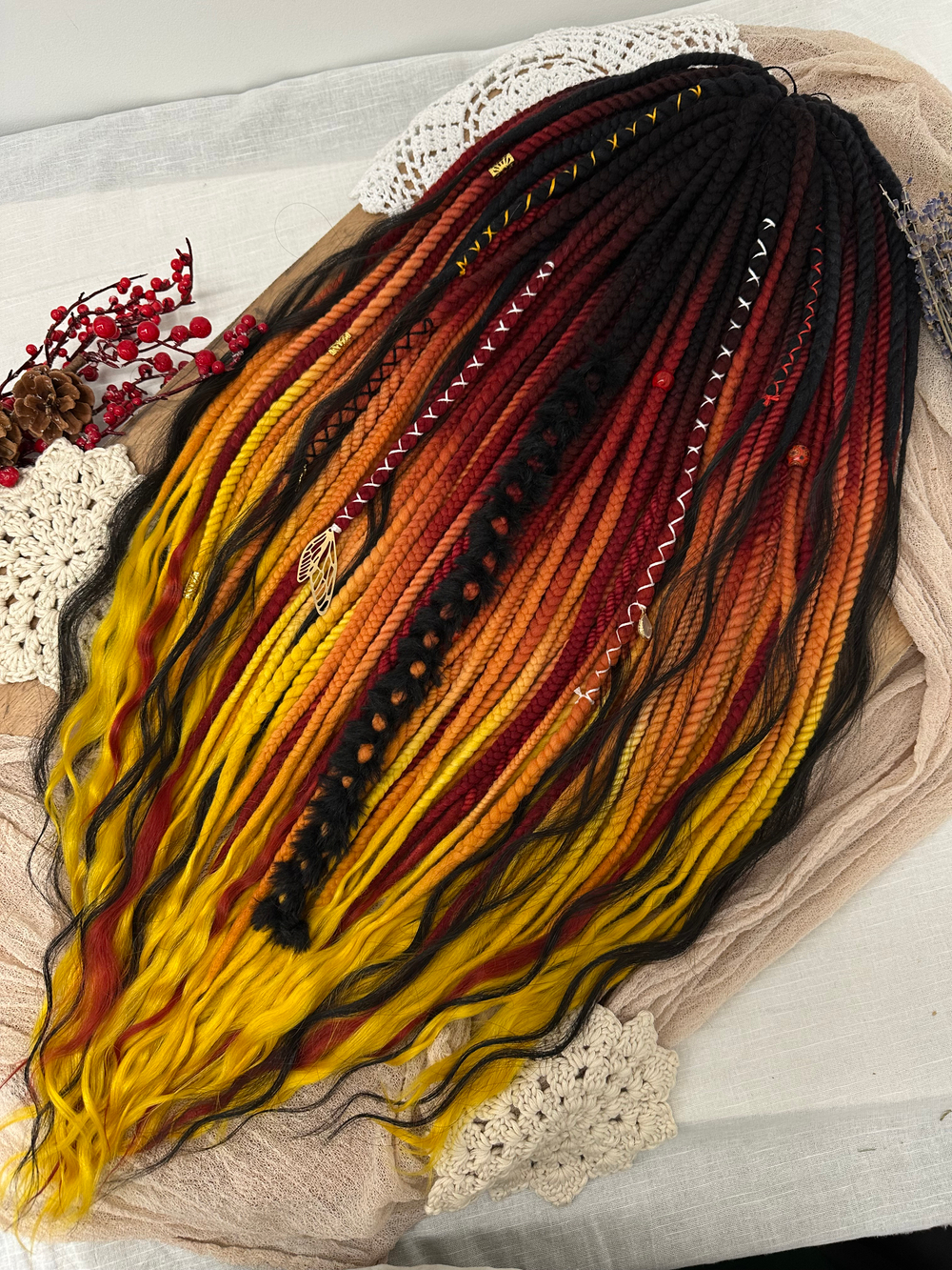 Косы из войлока с кончиками из козы