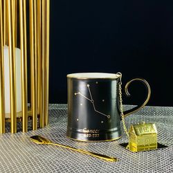 Lenardi 106-293 Кружка 360мл с ложкой и фильтром РАК в под.уп.(х12)Фарфор