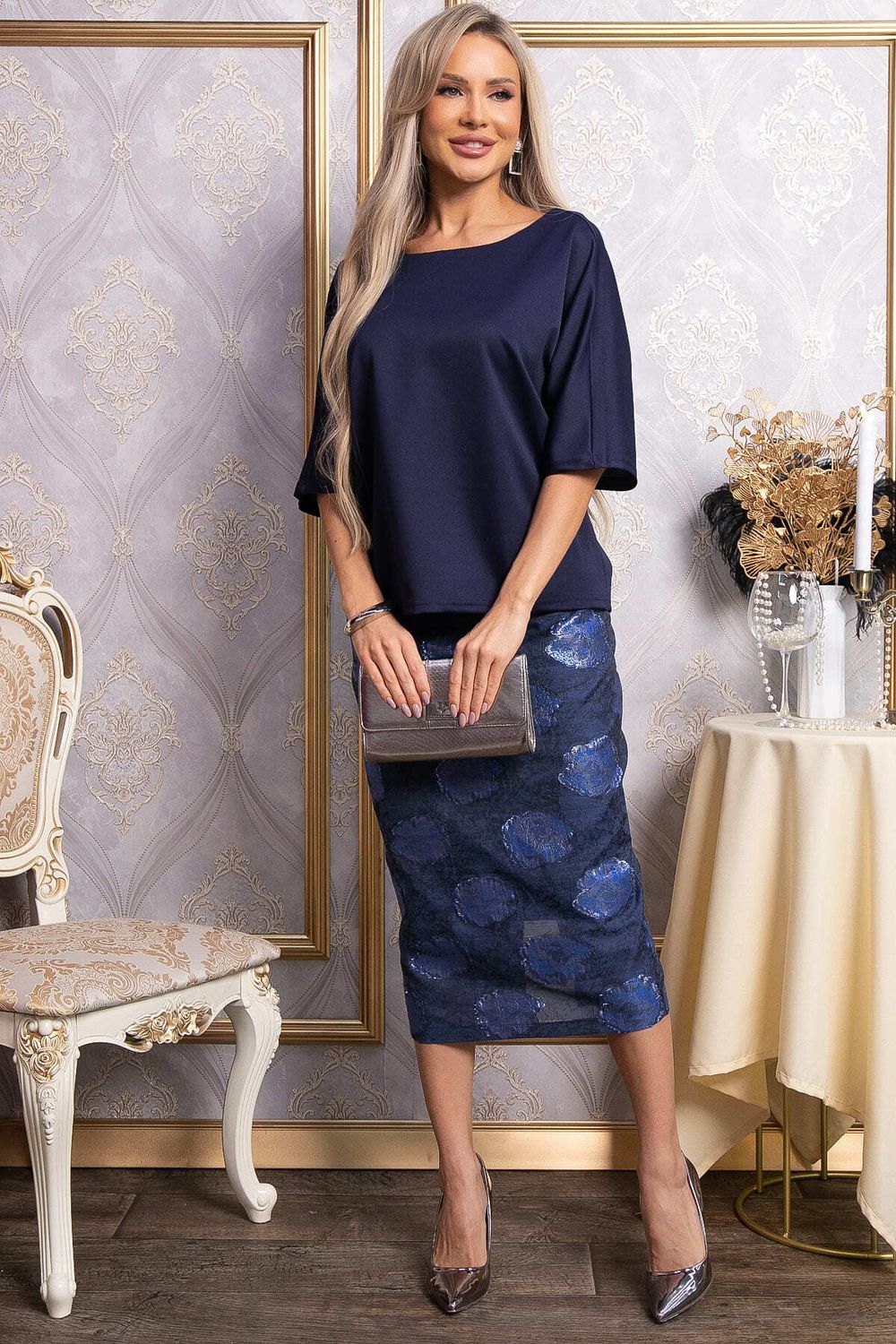 Блуза Стильный замысел (синяя) Б14842-10М LT Collection