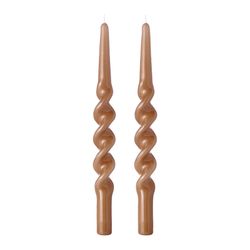 Набор из двух свечей светло-коричневого цвета из коллекции Essential, 35 см