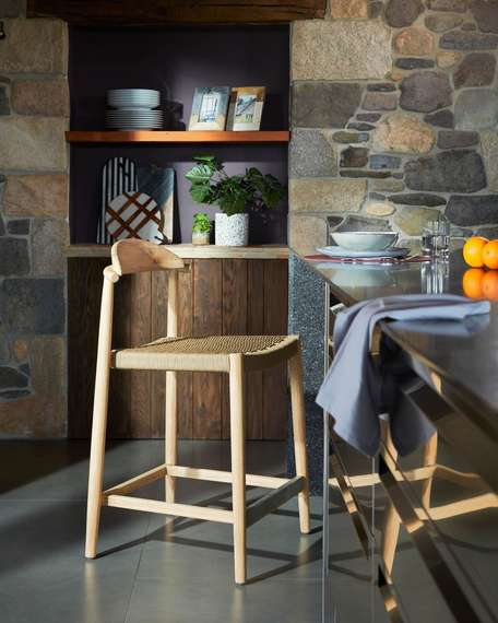 Полубарный стул Glynis, 62 см, массив эвкалипта