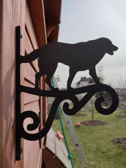 Кронштейн для кашпо Собачка, держатель для фонаря, кашпо подвесное