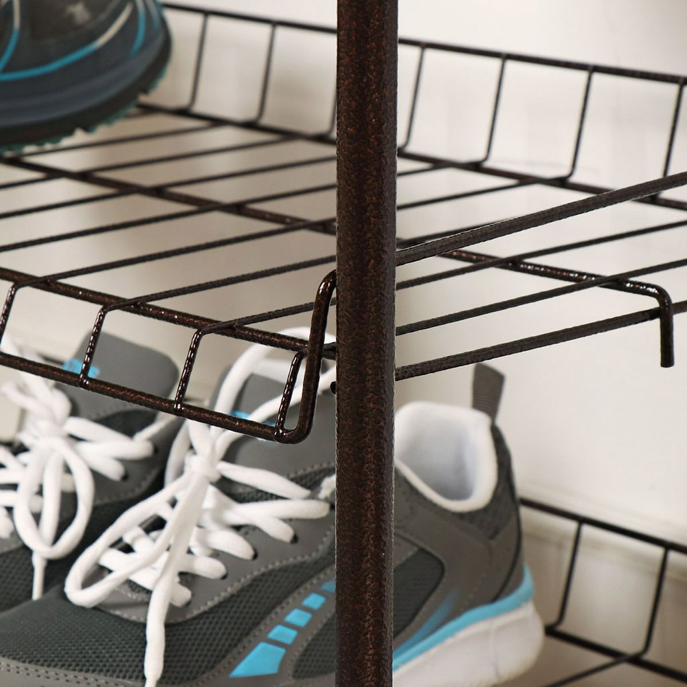 Полка для обуви, мет-л, 4 секц, 46х28х70 см, медный антик, Nika, ЭТ2/А