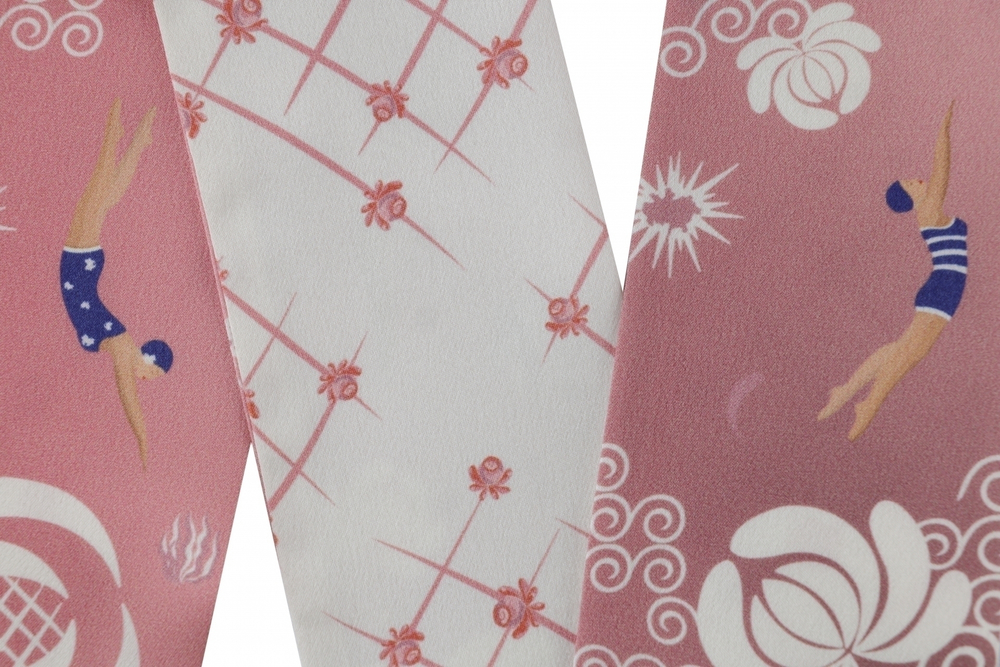 Шелковый твилли шарф розовый бриз