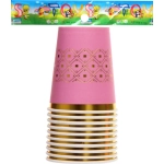 Стакан бумажный 0,2л в наборе 10 шт «Элегант», розовый