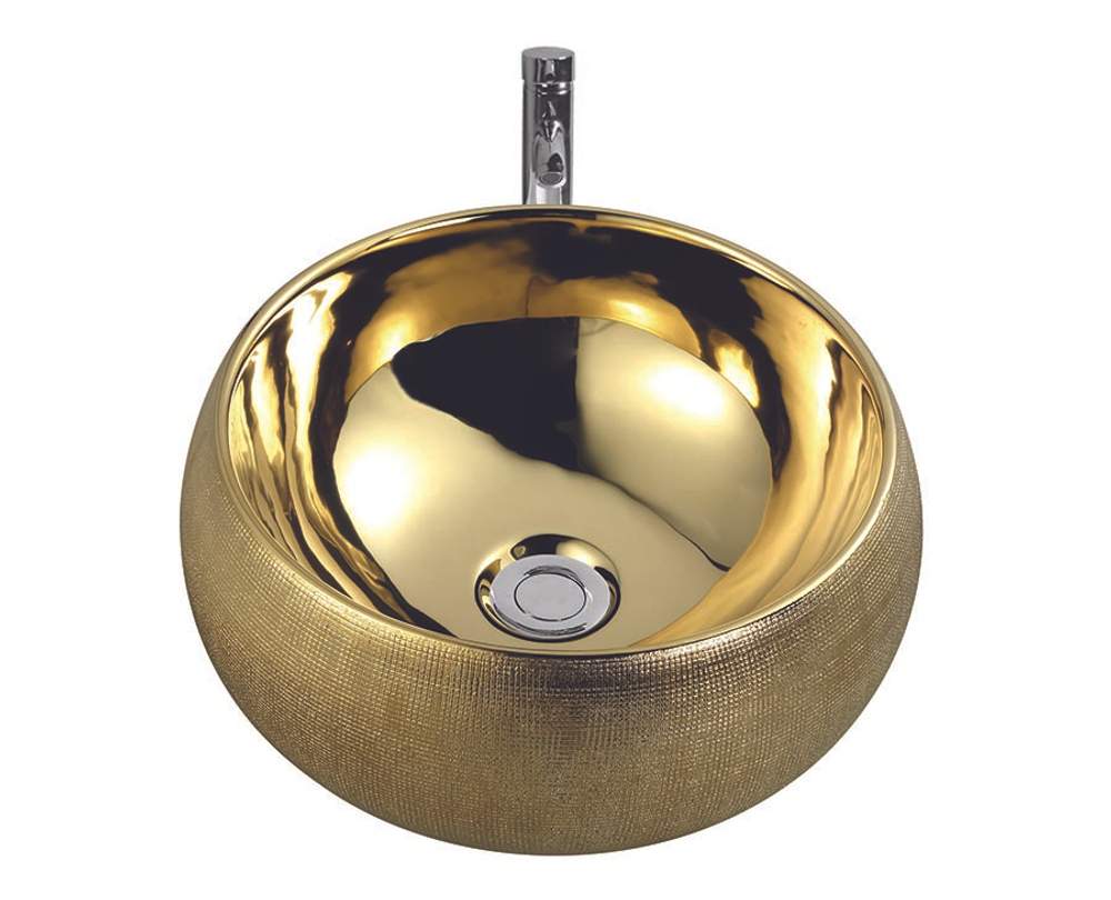 Раковина керамика 39*16, золото