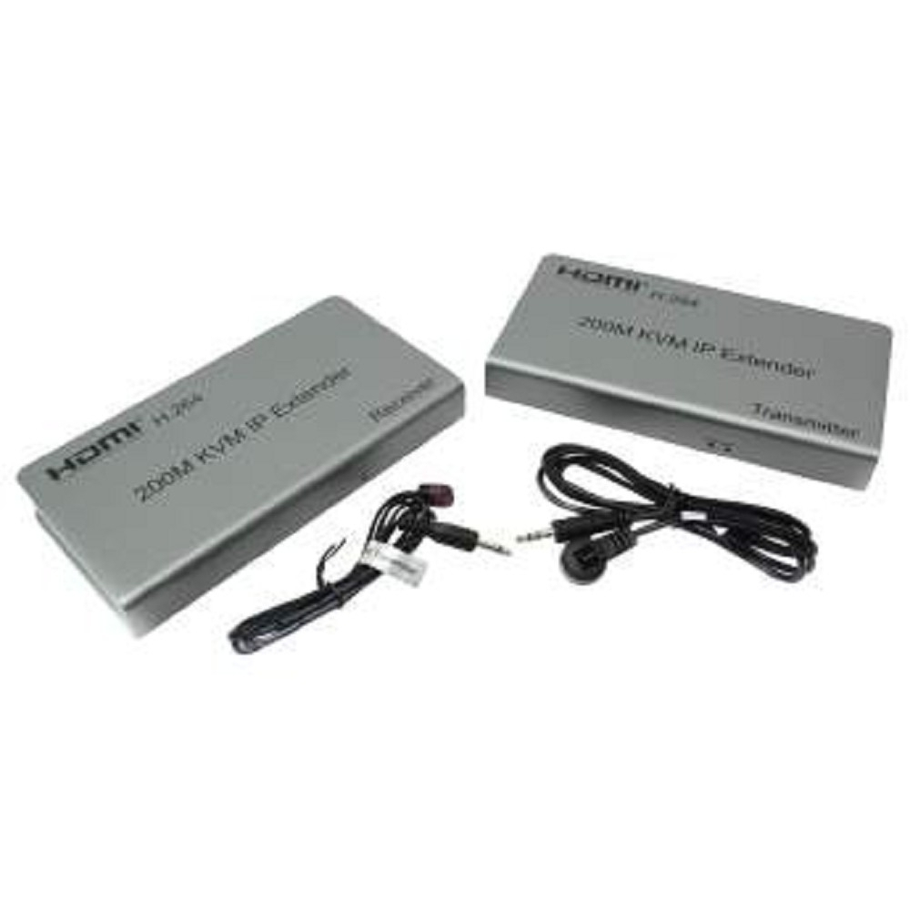 KVM удлинитель ORIENT VE052, HDMI KVM IP extender, HDMI+USB удлинитель до 200 м по витой паре Cat5e / 6, HDMI 1.3, 1080p@60Hz, HDCP, (исп.TCP / IP про-л, код-а H.264, битрейт 8Mbps) пит. от вн. БП 5В / 2А, (31069)
