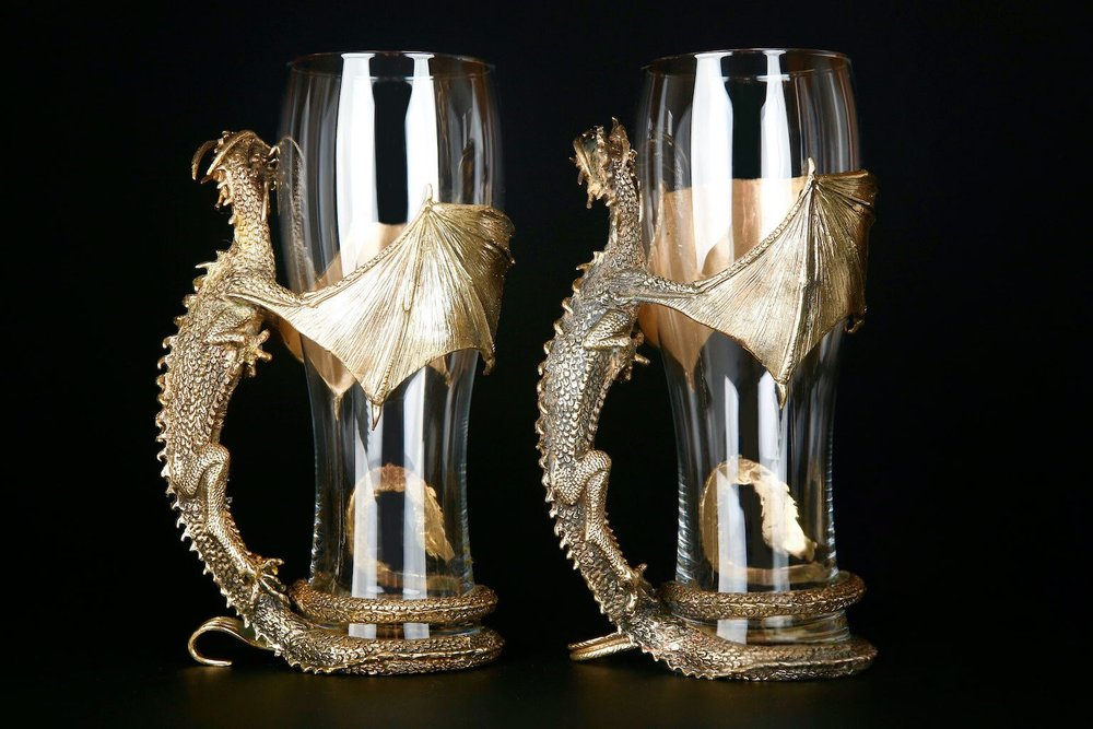 Набор бокалов для пива "Дракон" 2 шт. в подарочном кейсе