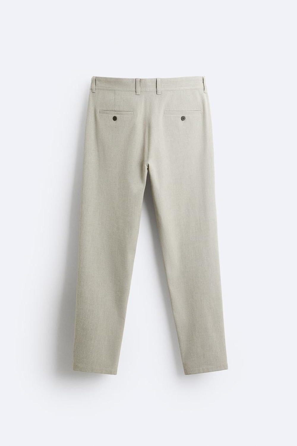 ZARA БРЮКИ КОМФОРТНОЙ ПОСАДКИ ИЗ РЕЛЬЕФНОЙ ТКАНИ, СЕРО-КОРИЧНЕВЫЙ