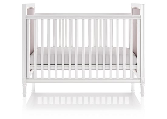 Кроватка Elit (белый, розовая ткань)