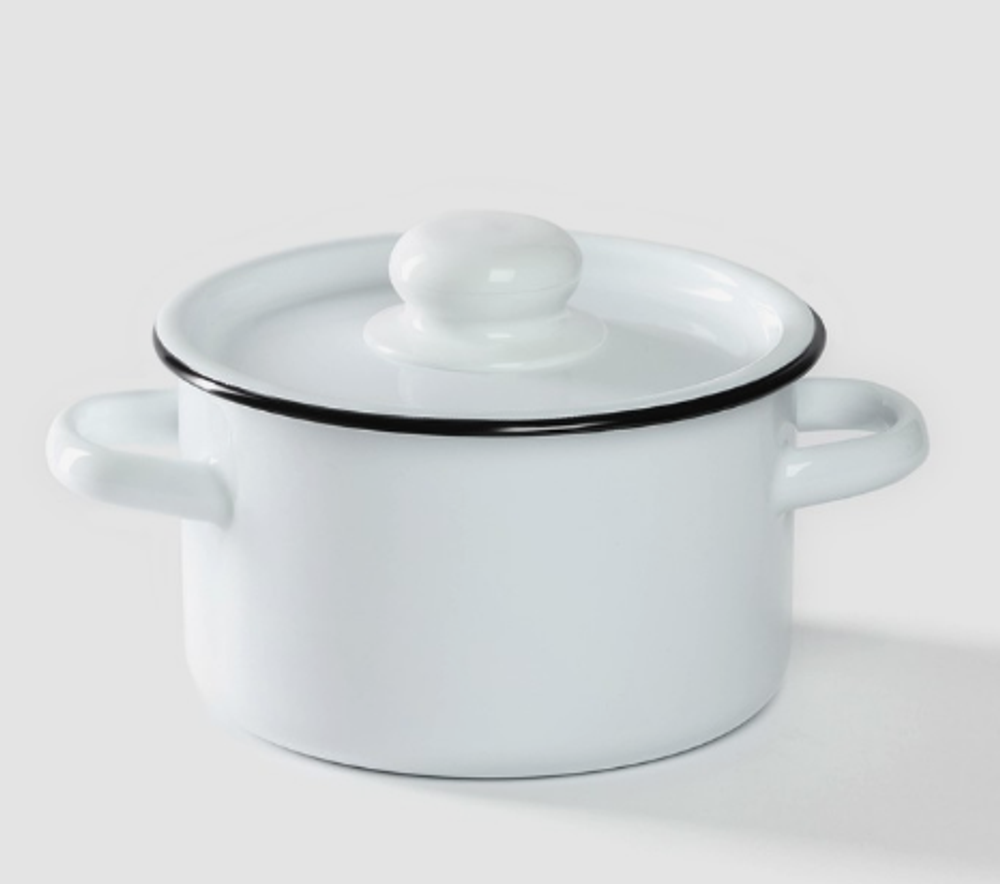 Кастрюля эмалированная, 1.5 л, d=15 см, цилиндрическая, цвет МИКС