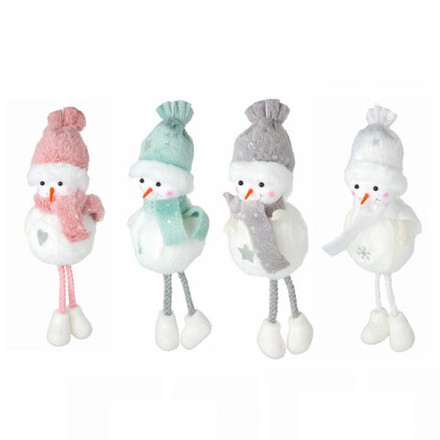 Подвесное украшение 21см "Снеговик" ассорти цветов